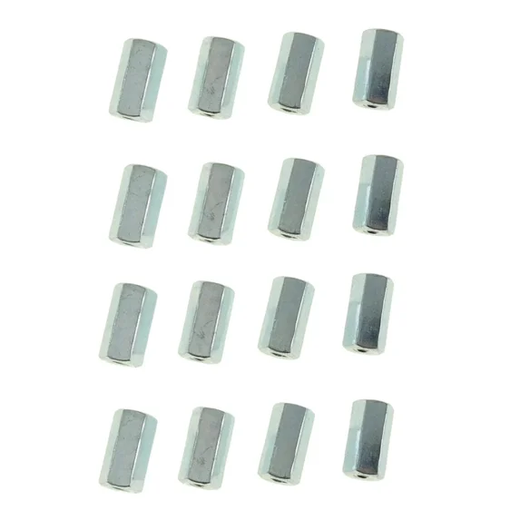 16 Pack 8-32 X 5/8" Long Hex Coupling Nut With Zinc Plate 547600