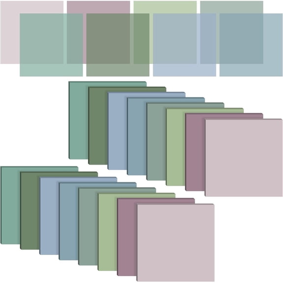 16 Pack 800 Sheets Transparent Sticky Note Bible Journaling Translucent Lined Sticky Note 3 x 3 Inch Self Sticky Waterproof Pastel Color Memo Pad See Through Accessories (16 Pack Square)