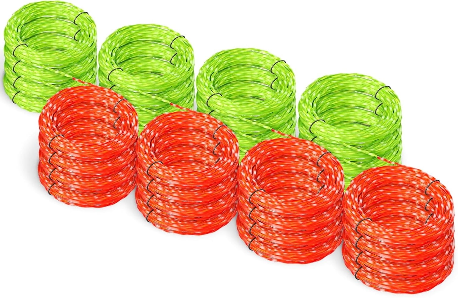 16-Pack AL2420PD Replacement Twisted Trimmer Line for EGO 15-Inch String Trimmers, Dual Color 0.095" Pre-Cut, 224 Ft Total, Compatible Weed Wacker Line