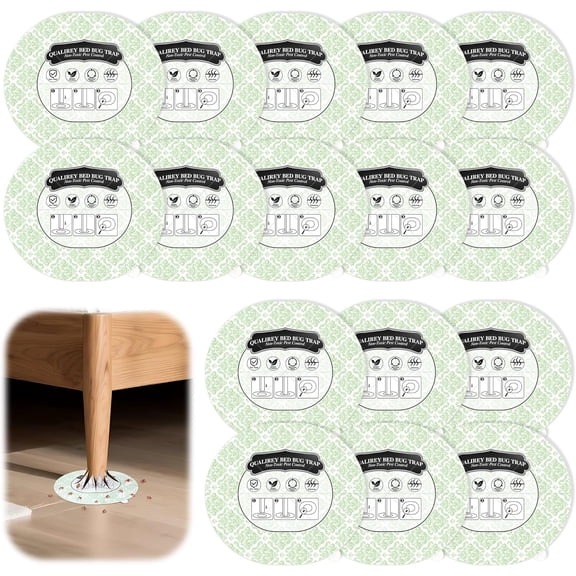 16 Pack Bed Bug Monitor & Interceptor, Bed Bug Traps for Furniture Legs, Bedbug Early Detection Glue Traps, Blocks Bedbug Access to Beds/Futon/Couch, Indoor Bugs Control for Home Travel