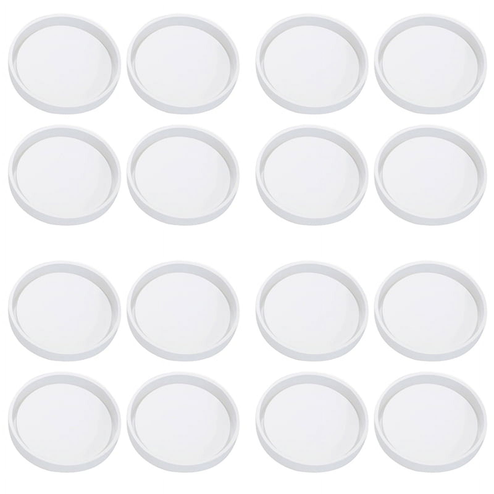 16 Pack Big Diy Round Coaster Silicone Mold, Diameter 3.94Inch/10Cm, Molds for Casting with Resin, Cement