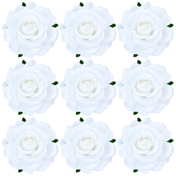 16 Pack Big Rose Flower Hair Clips Brooch Pins Accessories for Women Girl Bridal (16PCS S1)