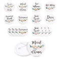 thumbnail image 1 of 16 Pack Bridal Wedding Party Pins Button Bridesmaid Gift 8 Floral Design 2.5", 1 of 6