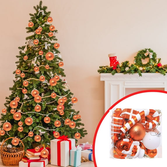 16-Pack Christmas Ornament Balls Set, Shatterproof Colorful Holiday Decor with Metal Hooks for Xmas Tree & Home Decoration (Vintage Style) C