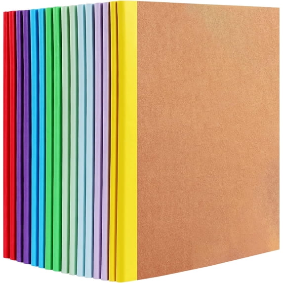 16 Pack Composition Notebooks Bulk,A5 Kraft 60 Pages,Lined Pages Travel ...