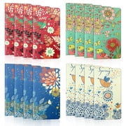 16 Pack Cute Flower and Birds Notebook Journal, 4 Styles Blank Kraft Paper Notebook Notepad for Planner Diary Memo Notes, 24 Sheets/48 Pages, 3.5 6.8in/9 17.3cm 16 Pack