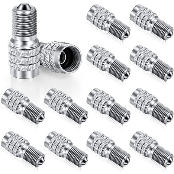 16 Pack Double Valve Stem Cap Inflate Tire Valve Flow Through Tires Cap for High Pressure Truck Car RV Semi Bus Tires