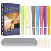 16 Pack Ear Wax Removal Kit, Natural Earwax Candle Kit for DIY Ear Wax Removal and Cleaning At Home, Safe and Easy to Use (8 Different Fragrance)