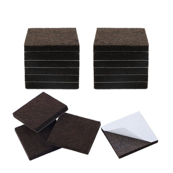 16 Pack Felt Furniture Pad Square 1 1/8" Floor Protector Pads for Table Leg