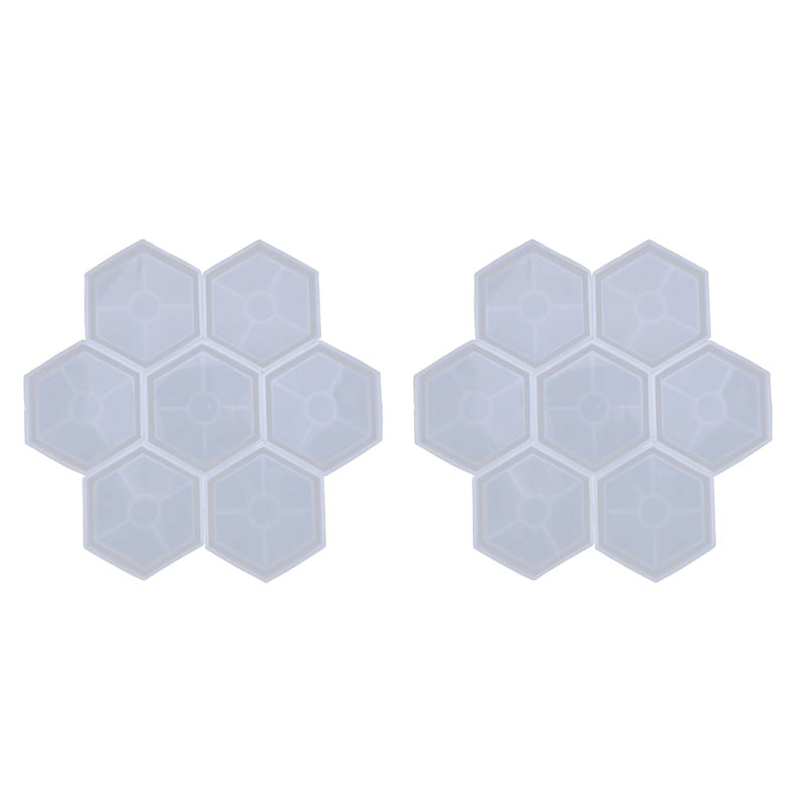 16 Pack Hexagon Silicone Coaster Molds Resin Mold, Epoxy for Casting with Resin, Concrete, Cement