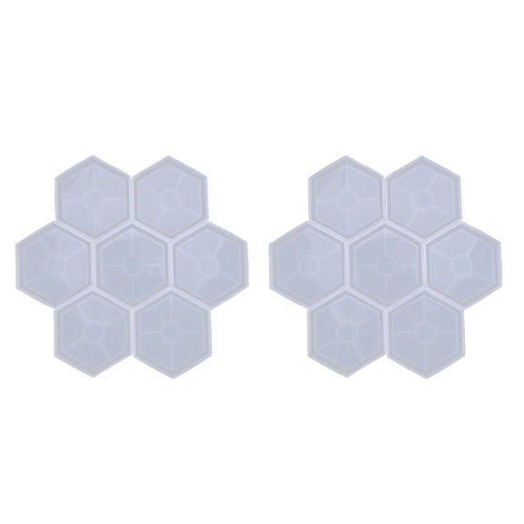 16 Pack Hexagon Silicone Coaster Molds Resin Mold, Epoxy for Casting with Resin, Concrete, Cement