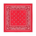 thumbnail image 1 of 16 Pack Jordefano Paisley 100% Cotton Double Sided Bandanas (Red), 1 of 2