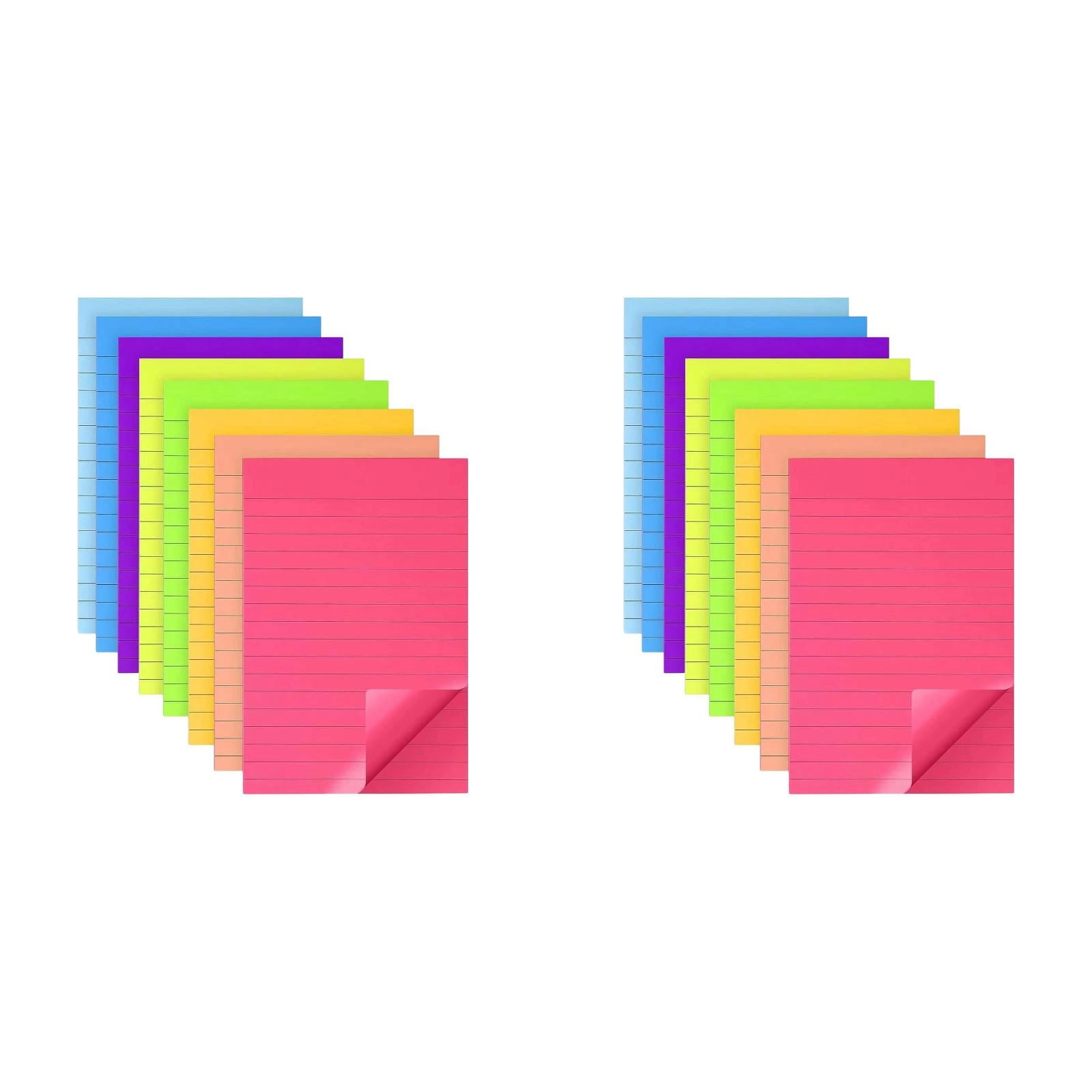 16 Pack Lined Sticky Notes 4x6 In Colors Stick Note With Lines Colorful ...