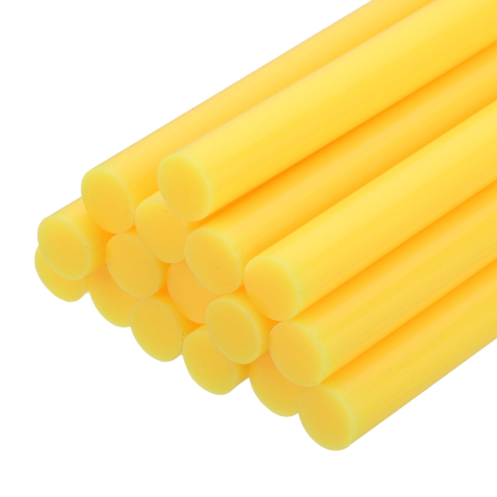16 Pack Mini Hot Glue Sticks, 0.43" Dia x 7.87" Long EVA Glue Gun Sticks, Light Yellow for DIY Projects
