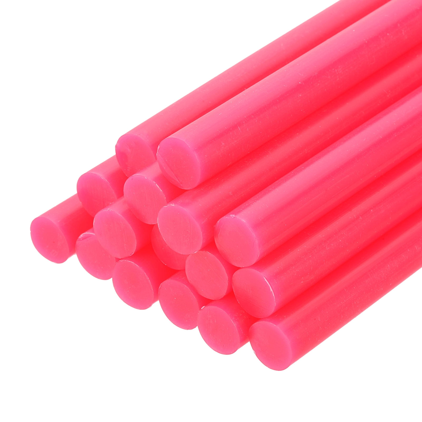 16 Pack Mini Hot Glue Sticks, 0.43" Dia x 7.87" Long EVA Glue Gun Sticks, Rose Red for DIY Projects