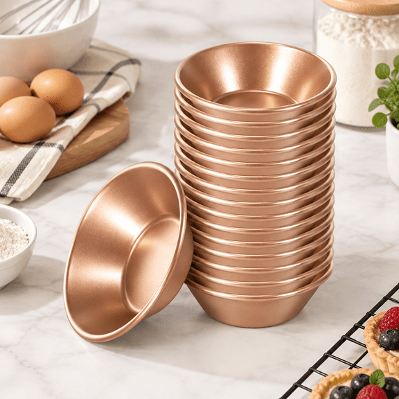 16 Pack Mini Tart Pans 3.15 In Egg Molds Tartlet Tins