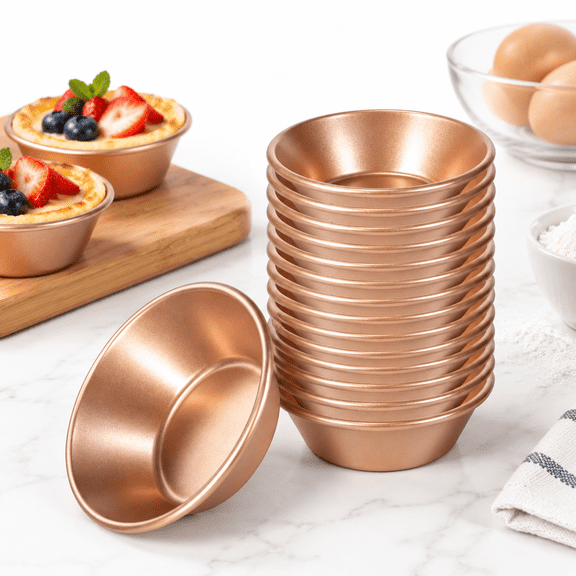 16 Pack Mini Tart Pans 3.15 In Egg Molds Tartlet Tins