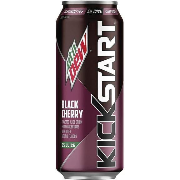 16 Pack - Mountain Dew Kickstart - Black Cherry - 16oz.