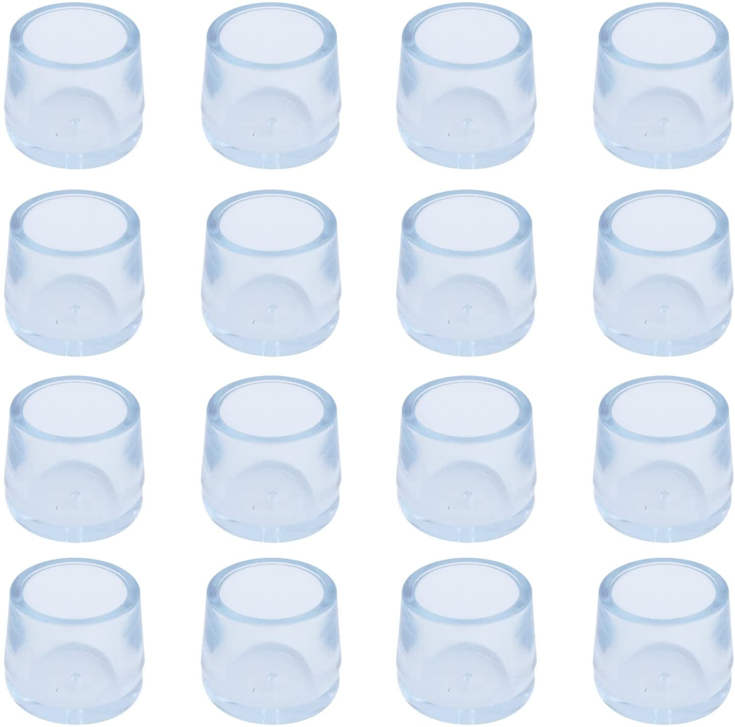 16Pack Non Slip Leg Tips Furniture Grippers Pads Clear Rubber Chair