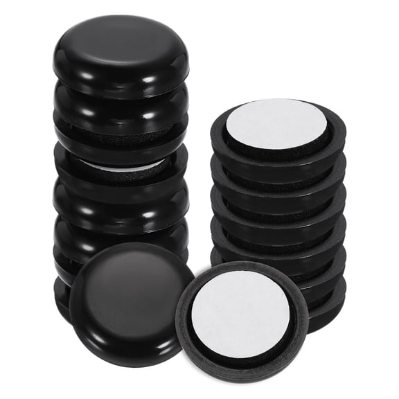 16 Pack Plastic Furniture Sliders 0.75" Self-Adhesive Round Furniture Leg Protectors, Table Chairs Foot Cups Sliders Reusable Furnishing Movers for Hardwood Floors Tile Laminate
