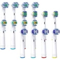 thumbnail image 1 of 16 Pack Replacement Brush Heads Compatible with Oral B Electric Toothbrush, Include 4 Types Oral B Toothbrush Heads, 1 of 7