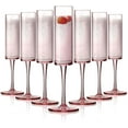 thumbnail image 1 of 16 Pack Ribbed Acrylic Champagne Flutes, 5.5 Oz Unbreakable Goblet Glasses Reusable Champagne Toasting Cups - Modern & Elegant for Wedding Party Anniversary Christmas Birthday, 1 of 16