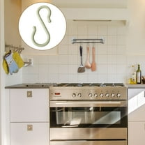 16 Pack S Shape Hooks Plastic Hangers Bedroom Kitchen Closet for Pots and Pans Cups Coat Hanging Light Green