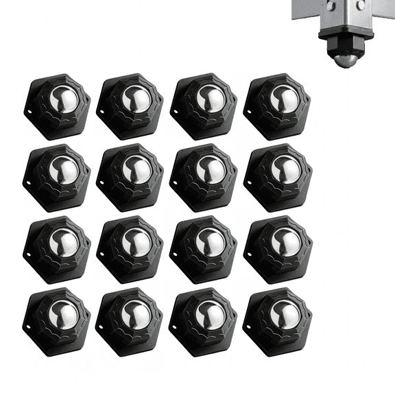 16 Pack Self Adhesive Caster Wheels, 1 Inch Swivel Rolling Casters with 30 LBS Load Capacity, Low Profile Peel & Stick Furniture Movers, Universal Adhesive Wheels for Storage Bins, Small Appliances,