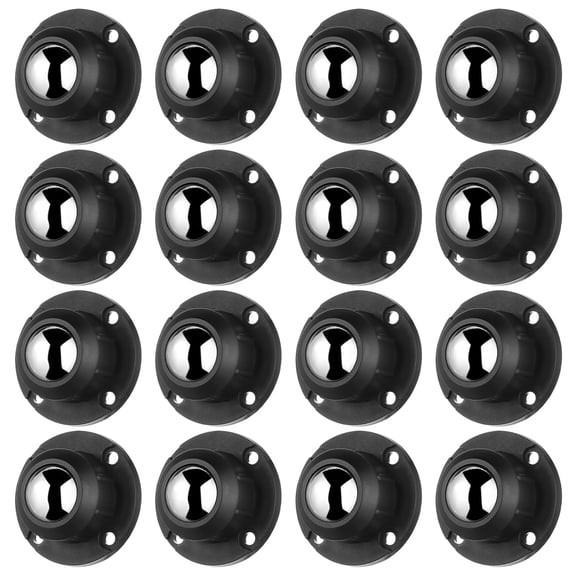 16 Pack Self Adhesive Caster Wheels, 360 Rotating Metal Universal Mini Low Profile Swivel Wheels 1 Inch Small Appliance Rollers Wheel for Furniture Stora Box Trash Can