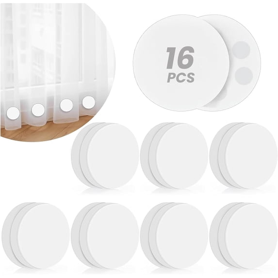 16 Pack Shower Curtain Weights, Rubber Covered Magnetic Curtain Weights ...
