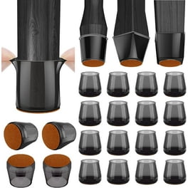 SDJMa Clear Silicone Chair Leg Floor Protectors with Wrapped Felt Small Chair Leg Caps Silicon Furniture Leg Feet Cup Anti Scratch Anti Noise 16 Pcs Round Fit 1.5 1.5 Walmart