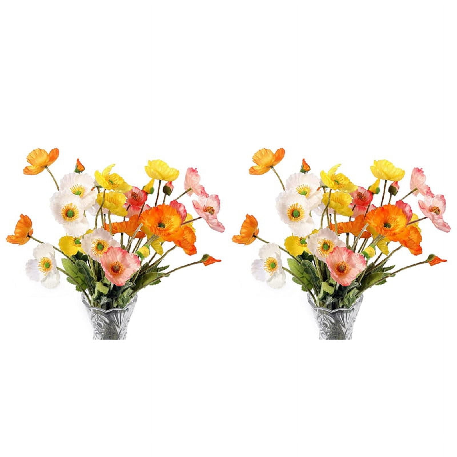 16 Pack Silk Flowers for Home Decor Bouquet Wedding Faux Flower, Flower