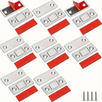 16 Pack Silver Ultra-Thin Magnetic Cabinet Catches – Heavy-Duty Door & Drawer Closures for Kitchen, Bathroom, Closet, RV & Furniture