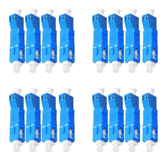 16 Pack Single Mode 9/125Um SC/UPC Male to LC/UPC Female Hybrid Optical Fiber Adapter Connector for Optical Power Meter