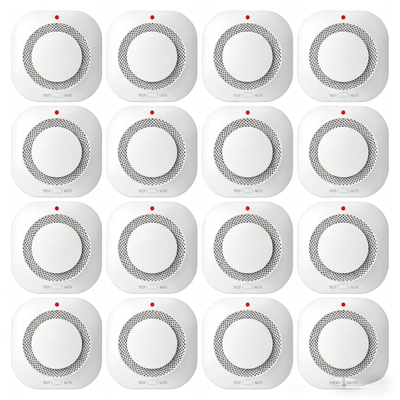 16 Pack Smoke Alarm Home Security System Fire Protection Smoke Alarm ...