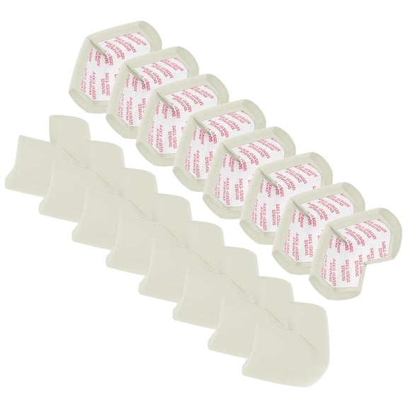 16 Pack Soft Corner Protector, Rubber Foam Furniture Proofing Corner Guards Edge for Fireplace Table, White