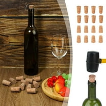 16 Pack Soft Wood Corks - Tapered Wooden Bottle Stoppers (0.67x0.91x0.98 Inch) - Leakproof & Cork Replacement for Home Brewing, Crafts & Laboratory Use