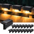 thumbnail image 1 of 16 Pack Solar Deck Lights Outdoor, Solar Step Lights Waterproof LED Solar Lights for Outdoor Stairs Step Fence Yard Patio Pathway Christmas Decoration Lights(Black-Warm White), 1 of 7