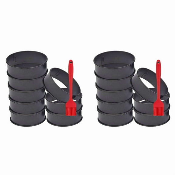 16 Pack Stainless Steel English Muffin Rings 4 Inch Crumpet Nonstick Pastry Ring Mold,Egg for Frying Egg