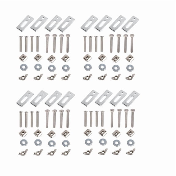 16 Pack T-Track Clamp,Mini T Track Hold Down Clamps Kit Compatible with 3018-PRO,3018-PROVer,1810-PRO CNC Router Machine,4 set x t track,Silver