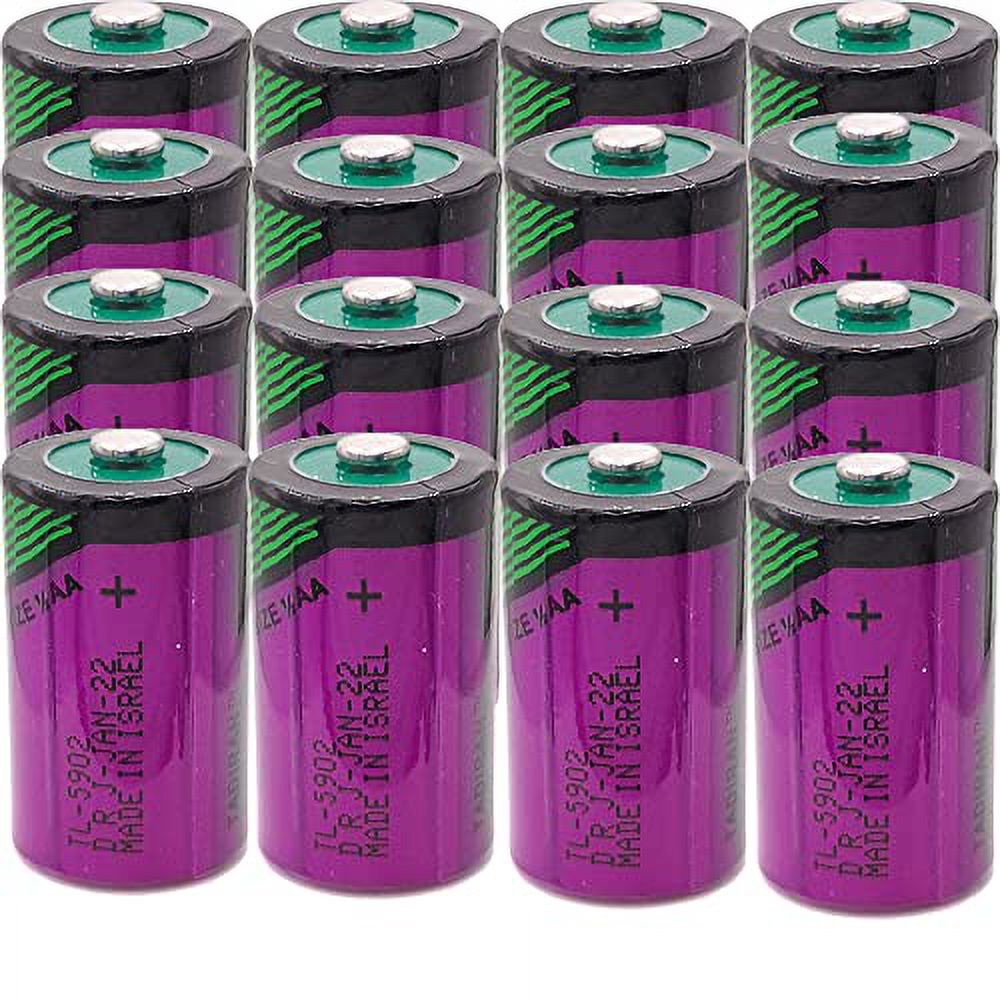 5 Pack TL-5902 Battery With Plug - 3.6V 1/2AA Lithium Battery For PLC, Label Programmer, Probes