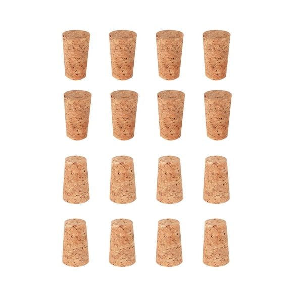 16 Pack Tapered Cork Plugs, Blank Corks Stoppers Replacement Corks, 0.9 X 0.7 X 1 Inch
