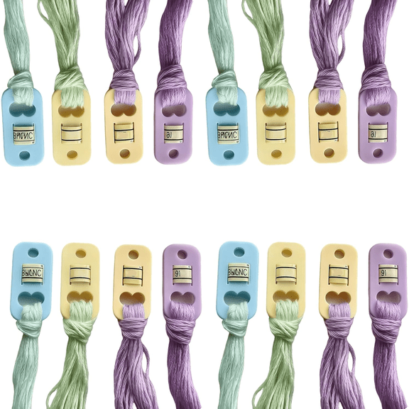 16 Pack Thread Drops,Floss Drops, Organiser Drop for Cross Stitch, Embroidery and Tapestry Threads, Compact Embroidery Thread Organizer