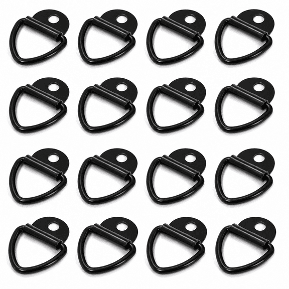 16 Pack Tie Down Anchors, V-Ring Bolt on Trailer Anchor, 2" Diameter Tie Down for Cargo on Trucks Pickups Trailers