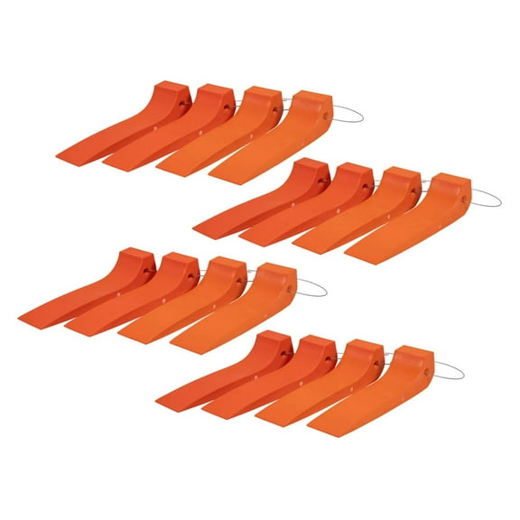 (16 Pack Tire Skates for Tow Truck Wrecker Rollback Carrier Safety Orange