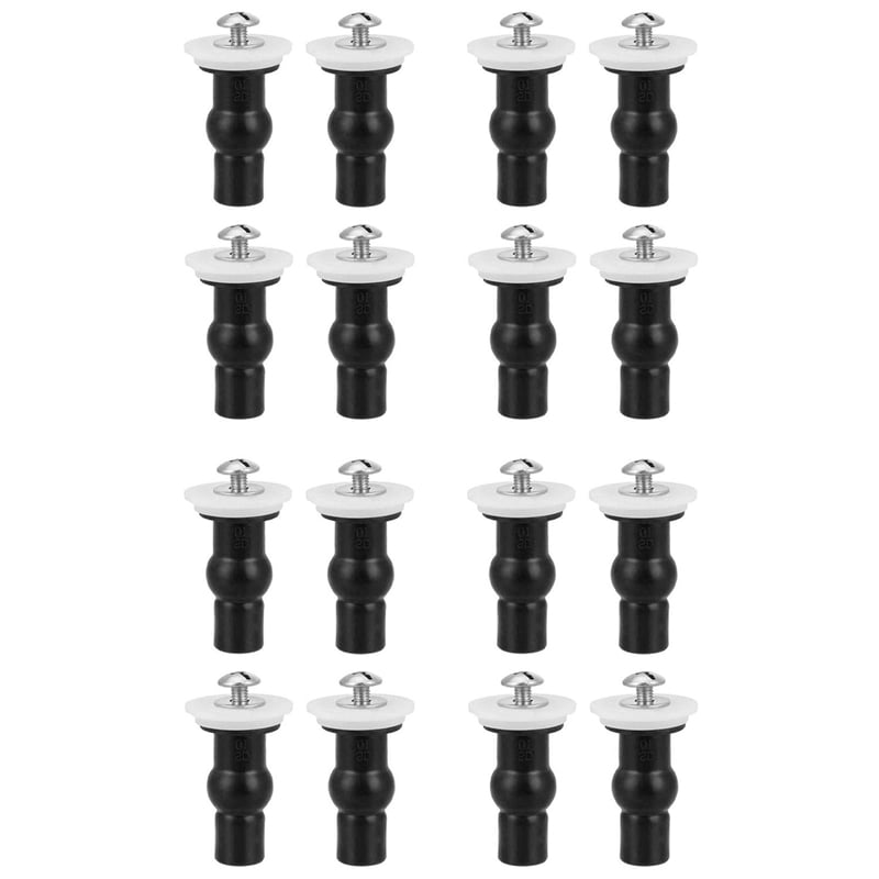 16 Pack Toilet Seat Screws Toilet Seat Hinges Bolt Expanding Rubber Top