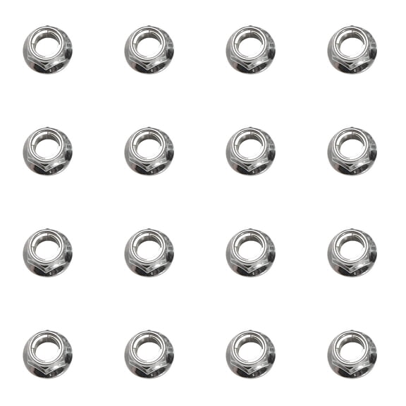 16PK Tusk 645-07013755-83f161-16X Flange Locking Lug Nut 10mmx1.25mm Thread Pitch w/14mm Head For Honda RUBICON 700 4x4 Auto 2024