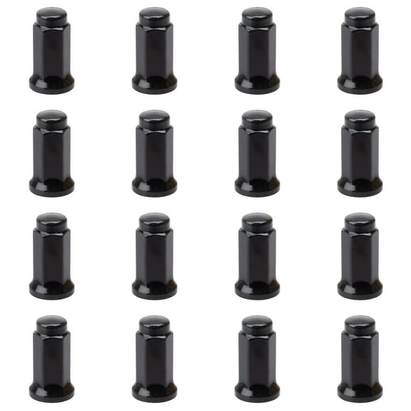 (16 Pack) Tusk Flat Base Lug Nut 10mm x 1.25mm Thread Pitch w/14mm Head Black For Arctic Cat 550 XR XT 2015