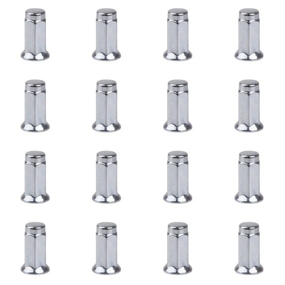 (16 Pack) Tusk Flat Base Lug Nut 10mm x 1.25mm Thread Pitch w/14mm Head Chrome For Arctic Cat Alterra 550 2016