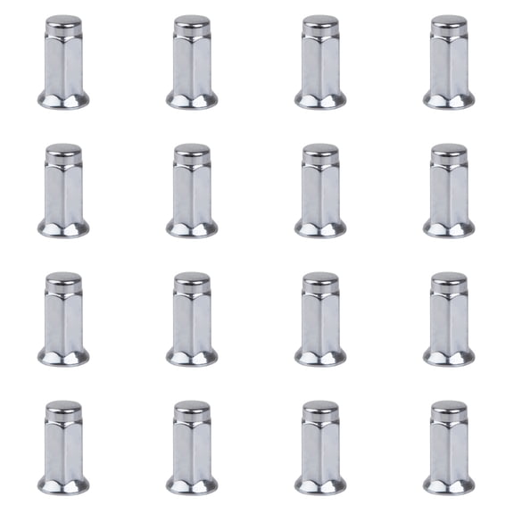 (16 Pack) Tusk Flat Base Lug Nut 10mm x 1.25mm Thread Pitch w/14mm Head Chrome For Can-Am Defender HD10 Max Lone Star 2022
